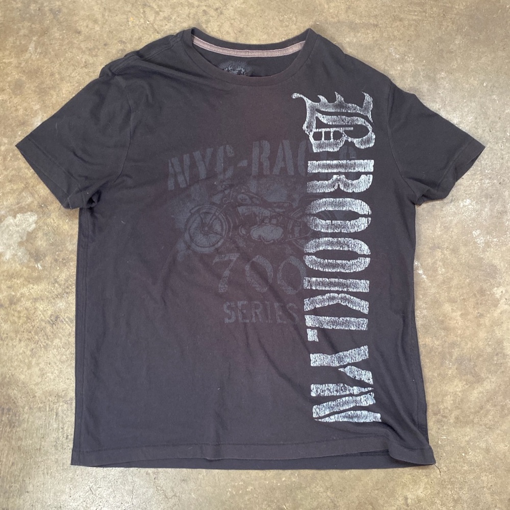 Black Short Sleeve Tee with Graphic Design
